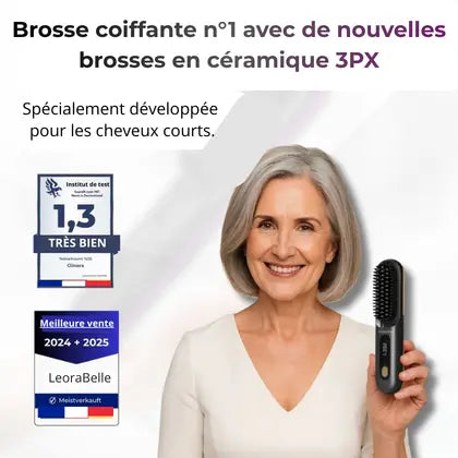 La PREMIÈRE brosse coiffante intelligente pour cheveux courts