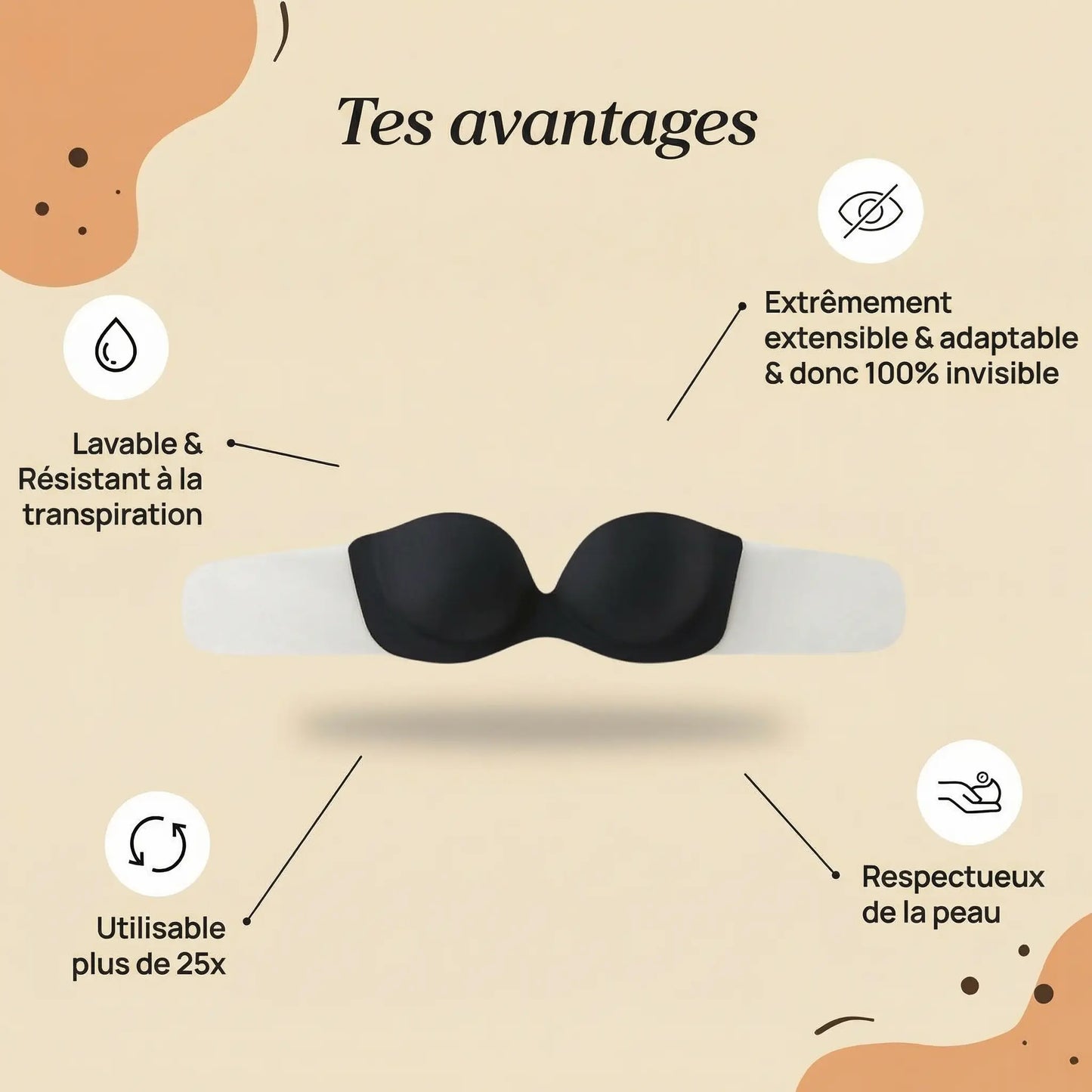 InvisiLift™ Soutien-gorge push-up adhésif invisible